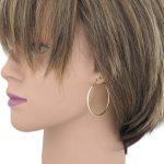 Ohrringe aus 14-karätigem Gold, Creole, 40 mm