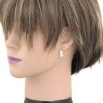 14k Gold Ohrringe im modernen Stil mit Kristallverzierung