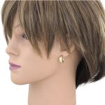 14k Gold Ohrringe im modernen Stil mit Kristallverzierung