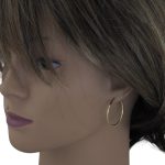 14k Gold Ohrringe im modernen Stil mit Kristallverzierung