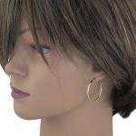 14k Gold Ohrringe im modernen Stil mit Kristallverzierung