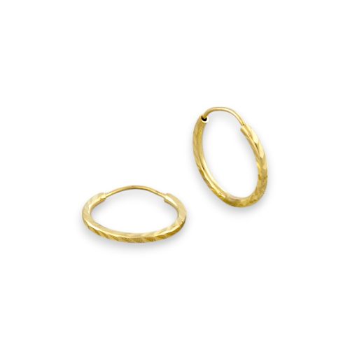 14k Gold Ohrringe im modernen Stil mit Kristallverzierung
