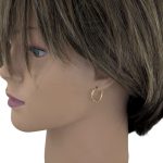 14k Gold Ohrringe im modernen Stil mit Kristallverzierung