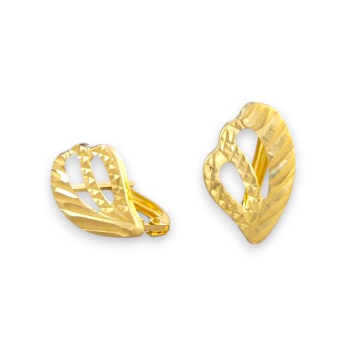 14k Gold Ohrringe im modernen Stil mit Kristallverzierung