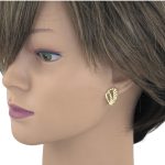 14k Gold Ohrringe im modernen Stil mit Kristallverzierung