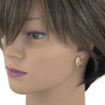 14k Gold Ohrringe im modernen Stil mit Kristallverzierung