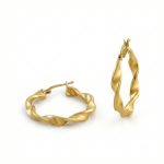 14k Gold Ohrringe im modernen Stil mit Kristallverzierung