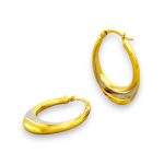 14k Gold Ohrringe im modernen Stil mit Kristallverzierung