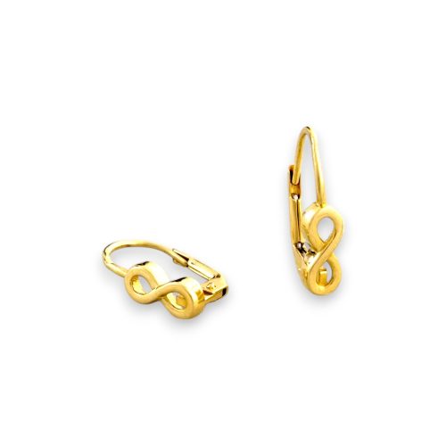 14k Gold Ohrringe im modernen Stil mit Kristallverzierung