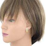 14k Gold Ohrringe im modernen Stil mit Kristallverzierung