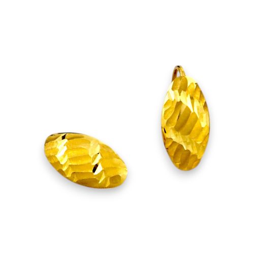 14k Gold Ohrringe im modernen Stil mit Kristallverzierung