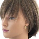 14k Gold Ohrringe im modernen Stil mit Kristallverzierung