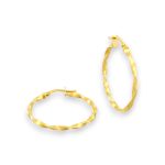 14k Gold Ohrringe im modernen Stil mit Kristallverzierung