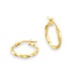 14k Gold Ohrringe im modernen Stil mit Kristallverzierung