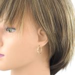 14k Gold Ohrringe im modernen Stil mit Kristallverzierung