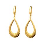 14k Gold Ohrringe im modernen Stil mit Kristallverzierung