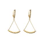 14k Gold Ohrringe im modernen Stil mit Kristallverzierung