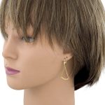 14k Gold Ohrringe im modernen Stil mit Kristallverzierung