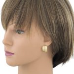 14k Gold Ohrringe im modernen Stil mit Kristallverzierung