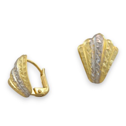 14k Gold Ohrringe im modernen Stil mit Kristallverzierung