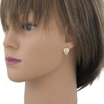 14k Gold Ohrringe im modernen Stil mit Kristallverzierung