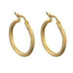 14k Gold Ohrringe im modernen Stil mit Kristallverzierung