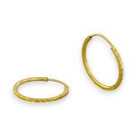 14k Gold Ohrringe im modernen Stil mit Kristallverzierung