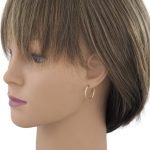 14k Gold Ohrringe im modernen Stil mit Kristallverzierung