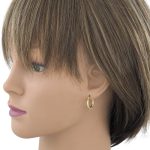 14k Gold Ohrringe im modernen Stil mit Kristallverzierung