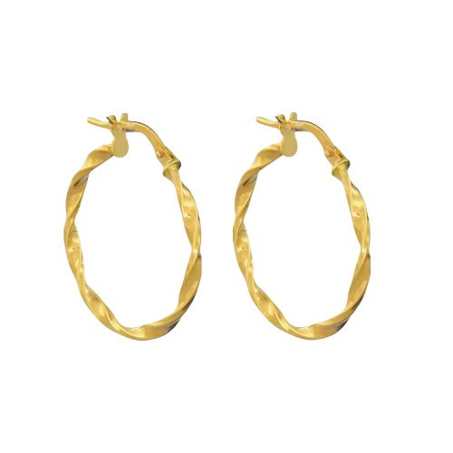 14k Gold Ohrringe im modernen Stil mit Kristallverzierung