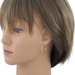 14k Gold Ohrringe im modernen Stil mit Kristallverzierung