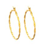 14k Gold Ohrringe im modernen Stil mit Kristallverzierung