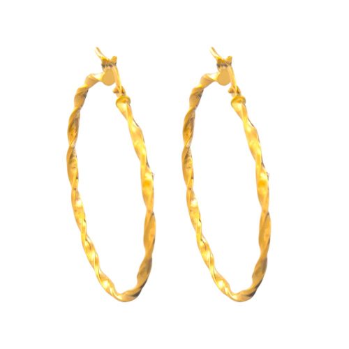 14k Gold Ohrringe im modernen Stil mit Kristallverzierung