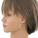 14k Gold Ohrringe im modernen Stil mit Kristallverzierung