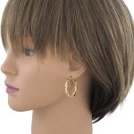 14k Gold Ohrringe im modernen Stil mit Kristallverzierung