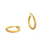 14k Gold Ohrringe im modernen Stil mit Kristallverzierung