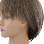 14k Gold Ohrringe im modernen Stil mit Kristallverzierung