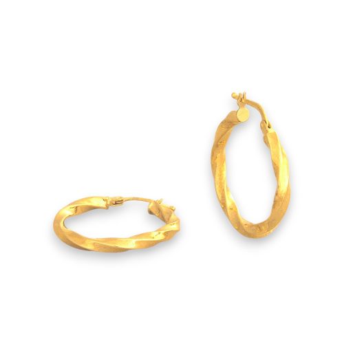 14k Gold Ohrringe im modernen Stil mit Kristallverzierung