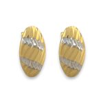 14k Gold Ohrringe im modernen Stil mit Kristallverzierung