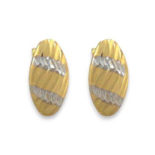 14k Gold Ohrringe im modernen Stil mit Kristallverzierung