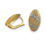 14k Gold Ohrringe im modernen Stil mit Kristallverzierung