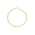 Armband aus 14-karätigem Gold, Figaro, 18,5 cm