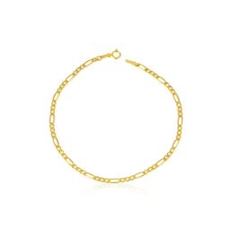 Armband aus 14-karätigem Gold, Figaro, 18,5 cm