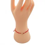 Uhrenarmband aus 14-karätigem Gold mit Herzanhänger, verziert mit Kristallen