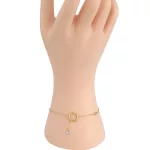 Armband aus 14-karätigem Gold mit Reif und Kristallen