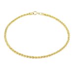 Armband aus 14-karätigem Gold mit Flechtmuster Waless, 19 cm