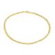 Armband aus 14-karätigem Gold mit klassischem Muster, abgeflachte Schale, 19,5 cm
