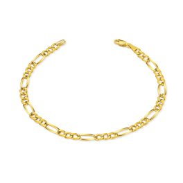 Armband aus 14-karätigem Gold, Figaro, 21 cm