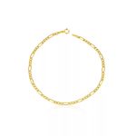 Armband aus 14-karätigem Gold, Figaro, 21,5 cm