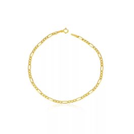 Armband aus 14-karätigem Gold, Figaro, 21,5 cm